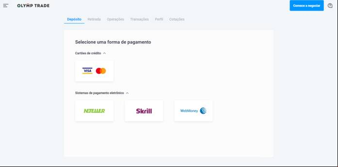 Exemplo na Olymp Trade